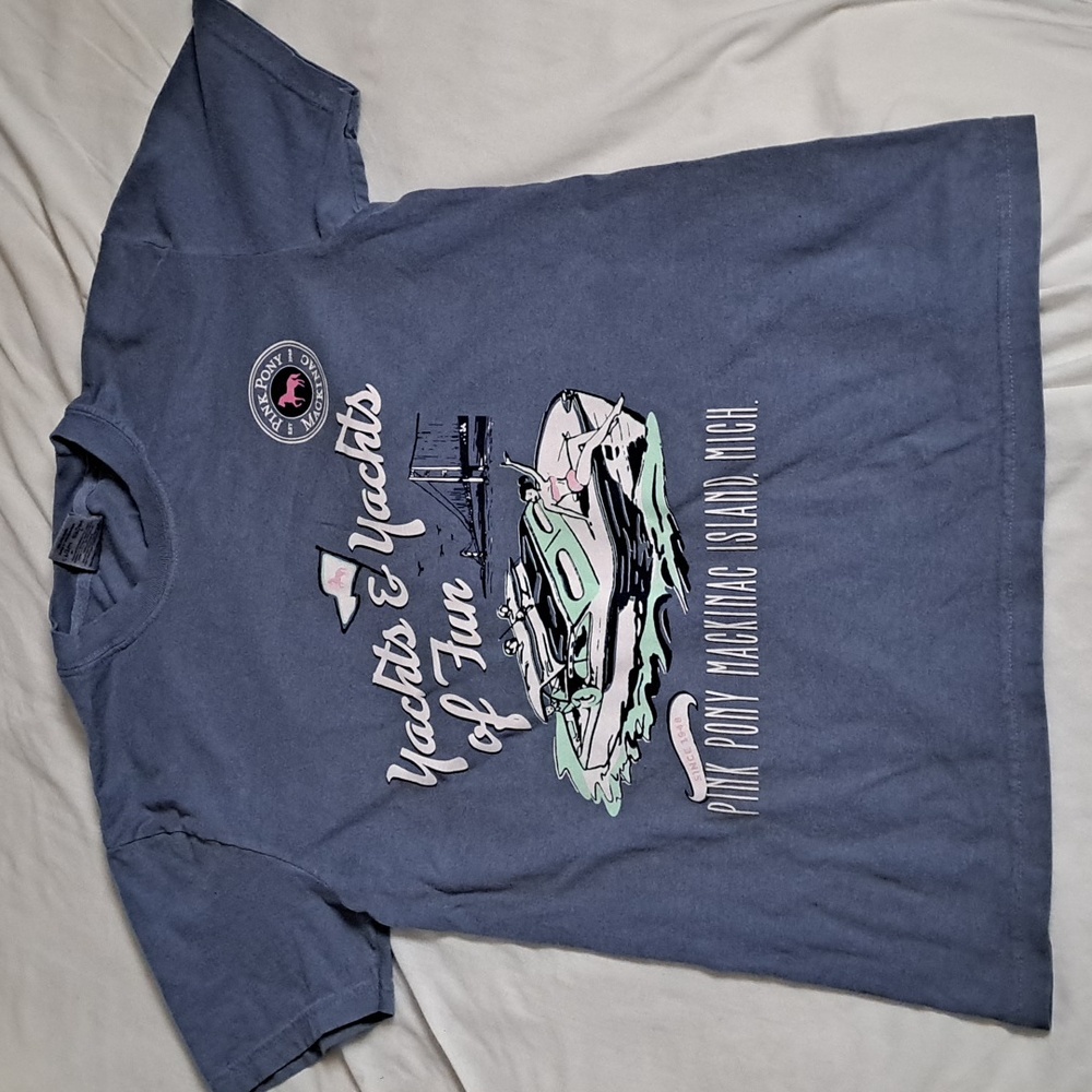 Pink Pony Mackinac Island T Shirt Yachts Of Fun Mens Small Original 1 Of Printed